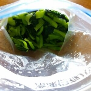 茹でない⁈冷凍だけ！小松菜のおひたし！栄養封じ込め